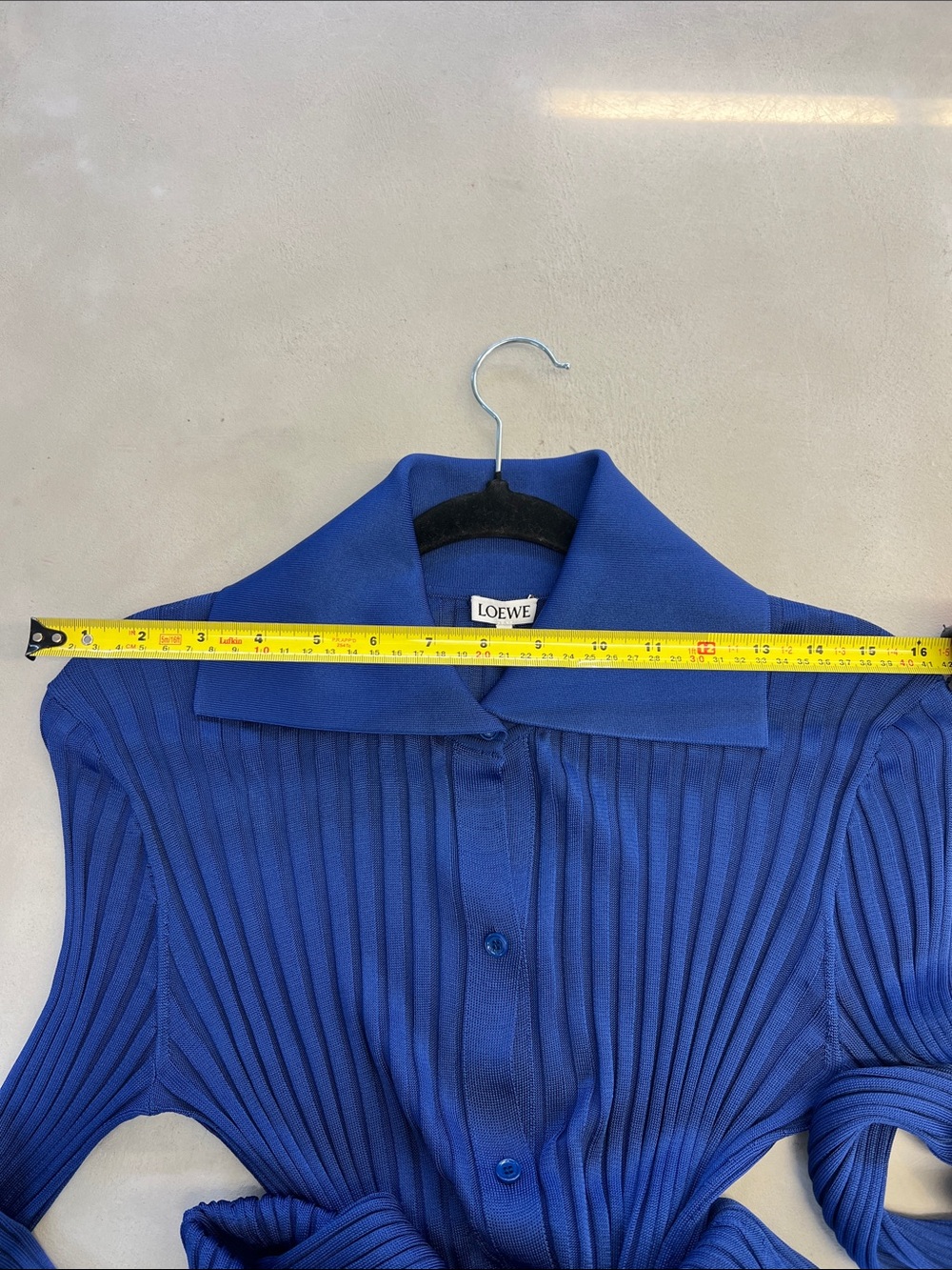 Loewe Cobalt Blue Ribbed Long-Sleeve Maxi Dress - Picture 5 of 7